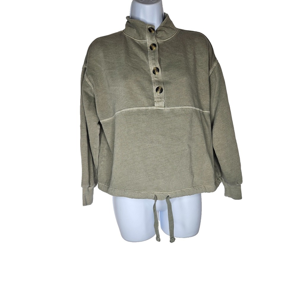 Old Navy Sage Green Cowl Neck Pullover Sweatshirt With Relaxed Fit Size XS